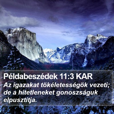 Példabeszédek 11:3 KAR Bible Verse Image