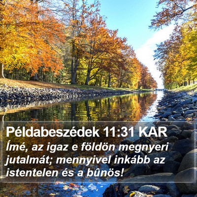 Példabeszédek 11:31 KAR Bible Verse Image