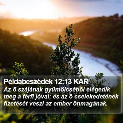 Példabeszédek 12:13 KAR Bible Verse Image