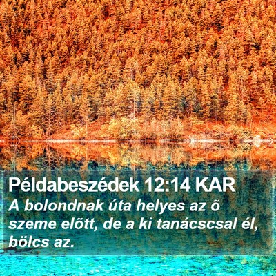 Példabeszédek 12:14 KAR Bible Verse Image