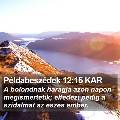 Példabeszédek 12:15 KAR Bible Verse Image
