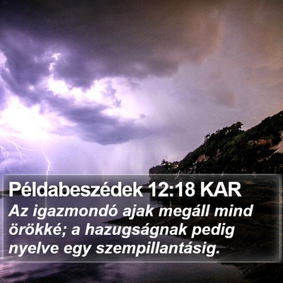 Példabeszédek 12:18 KAR Bible Verse Image