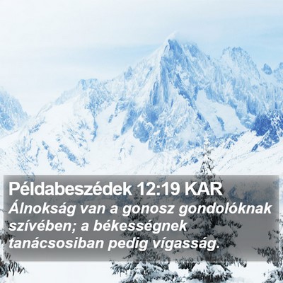Példabeszédek 12:19 KAR Bible Verse Image