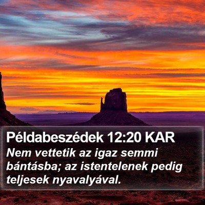 Példabeszédek 12:20 KAR Bible Verse Image