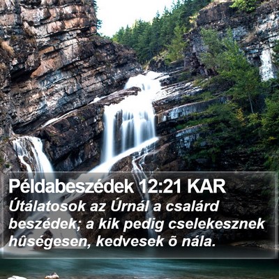 Példabeszédek 12:21 KAR Bible Verse Image