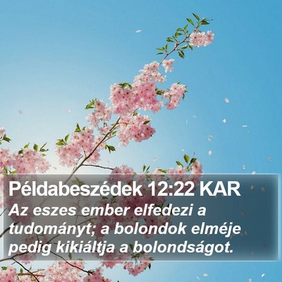 Példabeszédek 12:22 KAR Bible Verse Image