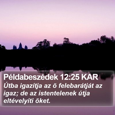Példabeszédek 12:25 KAR Bible Verse Image