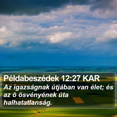 Példabeszédek 12:27 KAR Bible Verse Image