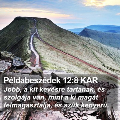 Példabeszédek 12:8 KAR Bible Verse Image