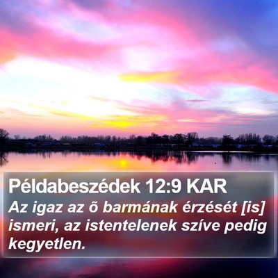 Példabeszédek 12:9 KAR Bible Verse Image