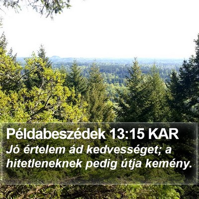 Példabeszédek 13:15 KAR Bible Verse Image
