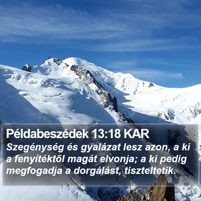 Példabeszédek 13:18 KAR Bible Verse Image