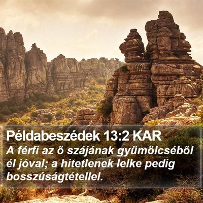 Példabeszédek 13:2 KAR Bible Verse Image