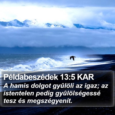 Példabeszédek 13:5 KAR Bible Verse Image