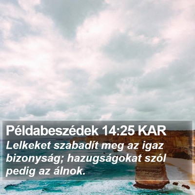 Példabeszédek 14:25 KAR Bible Verse Image