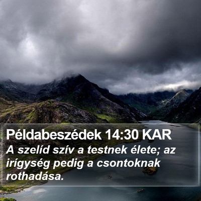 Példabeszédek 14:30 KAR Bible Verse Image