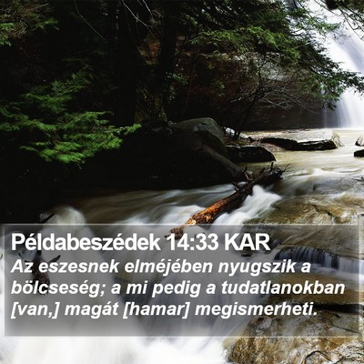 Példabeszédek 14:33 KAR Bible Verse Image