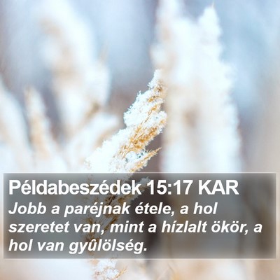 Példabeszédek 15:17 KAR Bible Verse Image