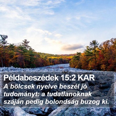 Példabeszédek 15:2 KAR Bible Verse Image