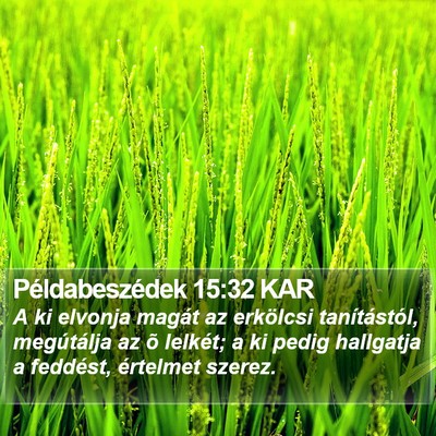 Példabeszédek 15:32 KAR Bible Verse Image