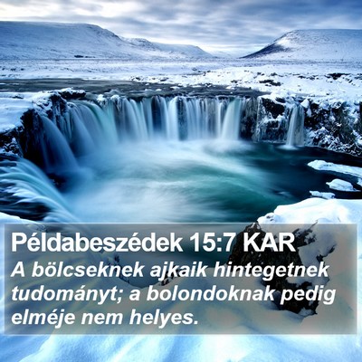 Példabeszédek 15:7 KAR Bible Verse Image