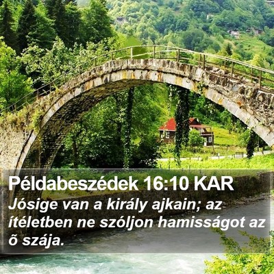 Példabeszédek 16:10 KAR Bible Verse Image