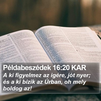 Példabeszédek 16:20 KAR Bible Verse Image