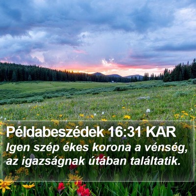 Példabeszédek 16:31 KAR Bible Verse Image