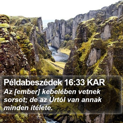 Példabeszédek 16:33 KAR Bible Verse Image