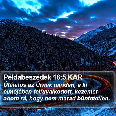 Példabeszédek 16:5 KAR Bible Verse Image