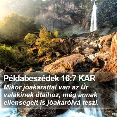 Példabeszédek 16:7 KAR Bible Verse Image