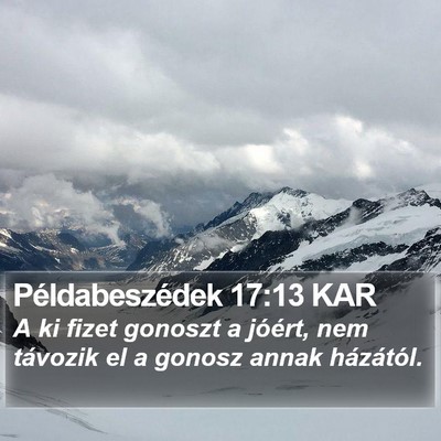 Példabeszédek 17:13 KAR Bible Verse Image