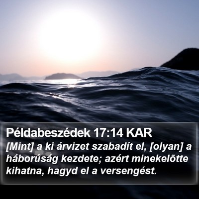 Példabeszédek 17:14 KAR Bible Verse Image