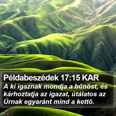 Példabeszédek 17:15 KAR Bible Verse Image
