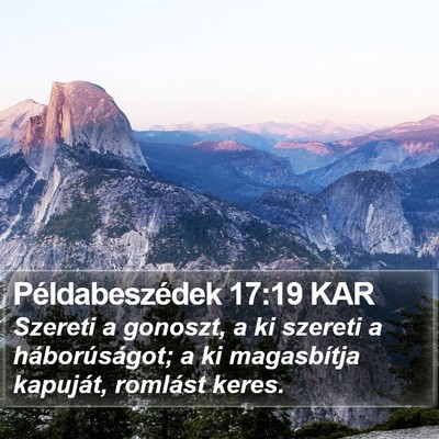 Példabeszédek 17:19 KAR Bible Verse Image