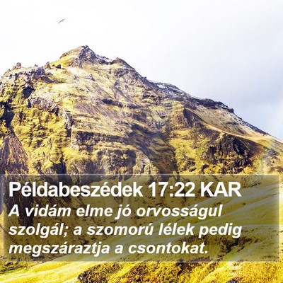 Példabeszédek 17:22 KAR Bible Verse Image