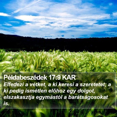 Példabeszédek 17:9 KAR Bible Verse Image