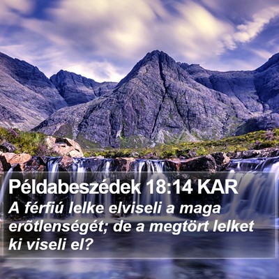 Példabeszédek 18:14 KAR Bible Verse Image