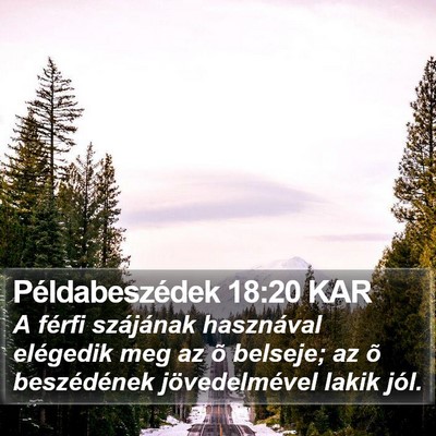 Példabeszédek 18:20 KAR Bible Verse Image