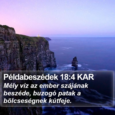 Példabeszédek 18:4 KAR Bible Verse Image