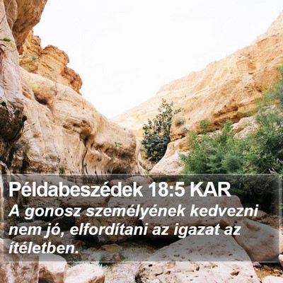 Példabeszédek 18:5 KAR Bible Verse Image