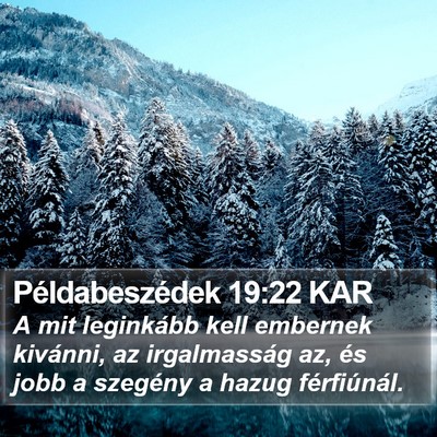Példabeszédek 19:22 KAR Bible Verse Image