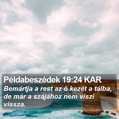 Példabeszédek 19:24 KAR Bible Verse Image