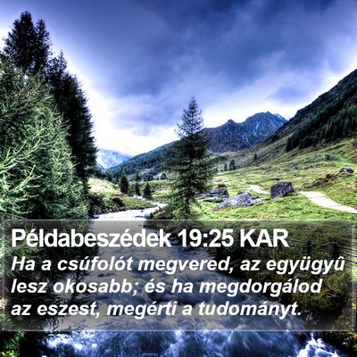 Példabeszédek 19:25 KAR Bible Verse Image