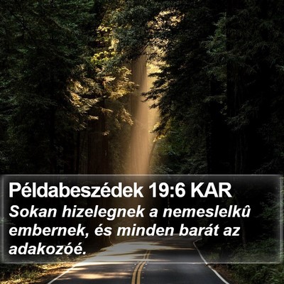 Példabeszédek 19:6 KAR Bible Verse Image