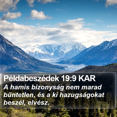 Példabeszédek 19:9 KAR Bible Verse Image