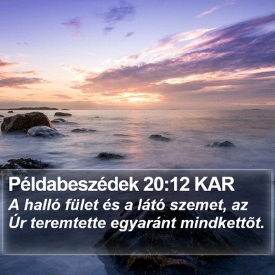 Példabeszédek 20:12 KAR Bible Verse Image