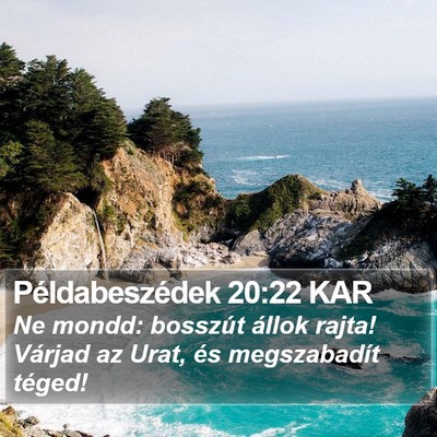 Példabeszédek 20:22 KAR Bible Verse Image