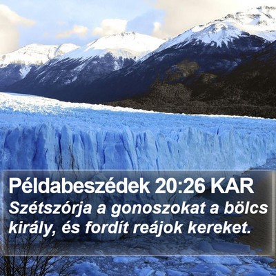 Példabeszédek 20:26 KAR Bible Verse Image
