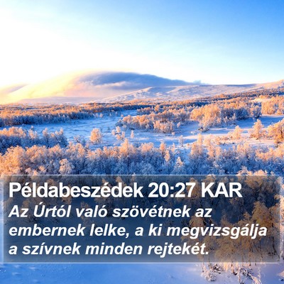 Példabeszédek 20:27 KAR Bible Verse Image